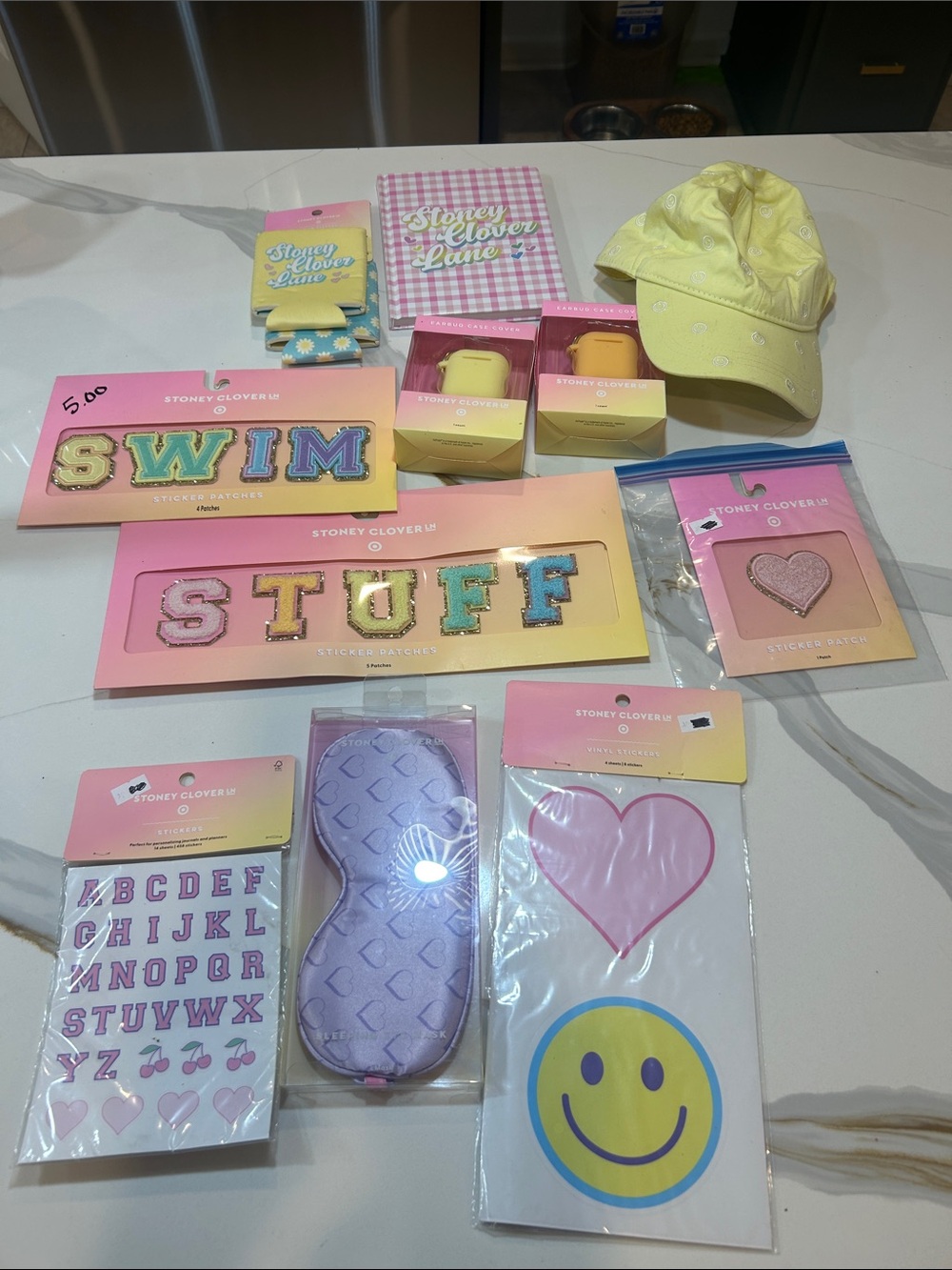 Huge lot of Stoney Clover Lane x Target 
Stickers Hat Coozies Journal Earbud